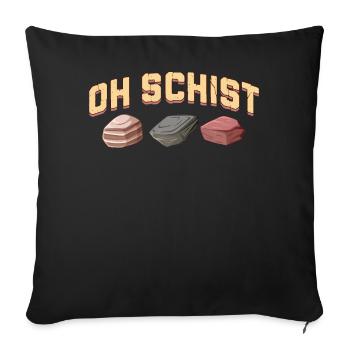 Chasse aux roches Chasseur de minéraux - Housse de coussin décorative 45 x 45 cm - noir - Devant