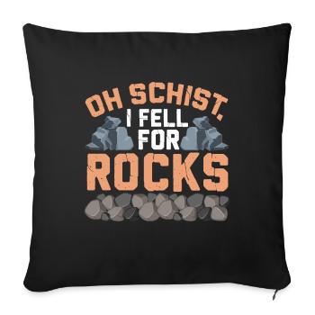 Rock Hunting Mineral Hunter - Sofa pillowcase 17,3'' x 17,3'' (45 x 45 cm) - black - Front