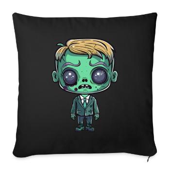 Vendeur Halloween - Housse de coussin décorative 45 x 45 cm - noir - Devant