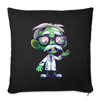 Halloween scientifique - Housse de coussin décorative 45 x 45 cm - noir - Devant