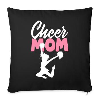 Cheer Mom Cheerleading Cheerleader Cheer Squad - Sofakissenbezug 45 x 45 cm - Schwarz - Vorne