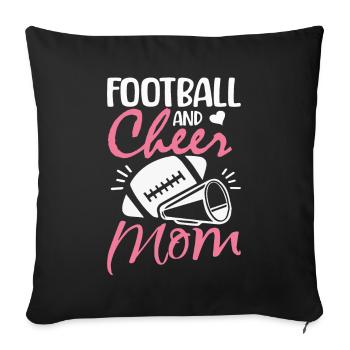 Cheerleading, pom-pom girls, équipe de pom-pom girls, football et - Housse de coussin décorative 45 x 45 cm - noir - Devant
