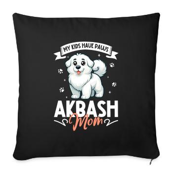 Akbas Mama - Sofakissenbezug 45 x 45 cm - Schwarz - Vorne