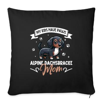 Alpine Dachsbracke Mama - Sofa pillowcase 17,3'' x 17,3'' (45 x 45 cm) - black - Front
