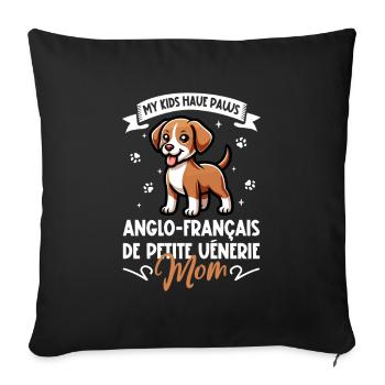 Anglo-Français de Petite Vénerie Mama - Sofakissenbezug 45 x 45 cm - Schwarz - Vorne
