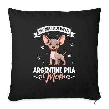 Argentine Pila Mama - Sofa pillowcase 17,3'' x 17,3'' (45 x 45 cm) - black - Front