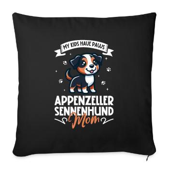 Maman Bouvier Appenzeller - Housse de coussin décorative 45 x 45 cm - noir - Devant