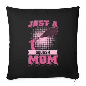 Squash Mutter Just A Squash Mom - Sofakissenbezug 45 x 45 cm - Schwarz - Vorne