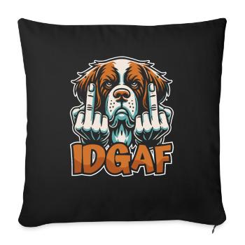 Saint Bernard Idgaf - Sofa pillowcase 17,3'' x 17,3'' (45 x 45 cm) - black - Front