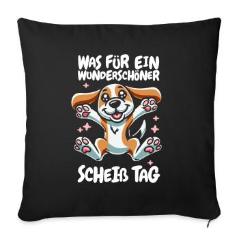 Beagle Beautiful Day - Sofa pillowcase 17,3'' x 17,3'' (45 x 45 cm) - black - Front