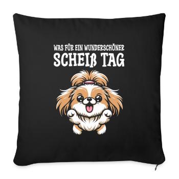 Beijingese Beautiful Day - Sofa pillowcase 17,3'' x 17,3'' (45 x 45 cm) - black - Front