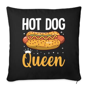 Sausage roll Grilled hot dog - Sofa pillowcase 17,3'' x 17,3'' (45 x 45 cm) - black - Front