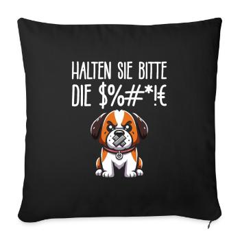 St. Bernards, please shut up - Sofa pillowcase 17,3'' x 17,3'' (45 x 45 cm) - black - Front