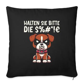 Boxer Chien Boxer allemand Boxer - Housse de coussin décorative 45 x 45 cm - noir - Devant