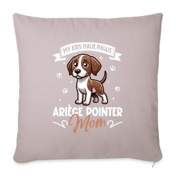 Braque de l'Ariège Mama - Sofa pillowcase 17,3'' x 17,3'' (45 x 45 cm) - light taupe - Front