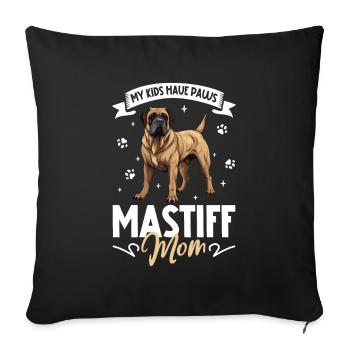 Assyrian Mastiff Mom - Sofa pillowcase 17,3'' x 17,3'' (45 x 45 cm) - black - Front