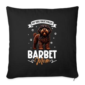 French Water Dog Mom - Sofa pillowcase 17,3'' x 17,3'' (45 x 45 cm) - black - Front