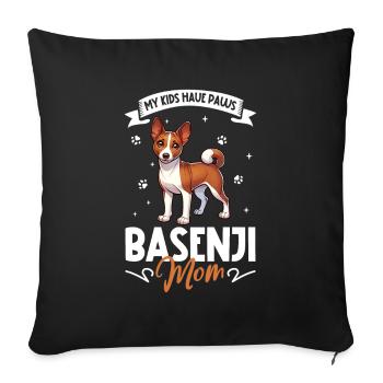 Basenji Mama - Sofa pillowcase 17,3'' x 17,3'' (45 x 45 cm) - black - Front