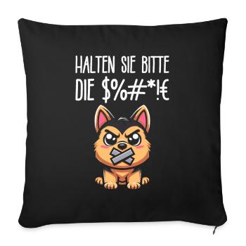 Chien de berger, tais-toi - Housse de coussin décorative 45 x 45 cm - noir - Devant