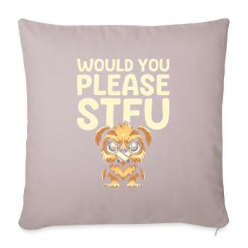 Brussels Griffon Stfu Would You Please Shut Up - Sofa pillowcase 17,3'' x 17,3'' (45 x 45 cm) - light taupe - Front