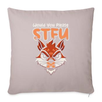 Squirrel Stfu Would You Please Shut Up - Sofa pillowcase 17,3'' x 17,3'' (45 x 45 cm) - light taupe - Front