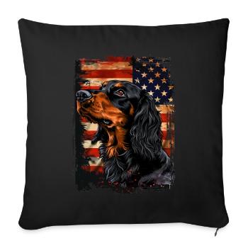 Gordon Setter Amerika Usa - Sofakissenbezug 45 x 45 cm - Schwarz - Vorne