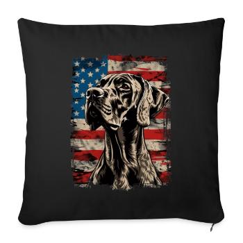 Great Dane America USA - Sofa pillowcase 17,3'' x 17,3'' (45 x 45 cm) - black - Front