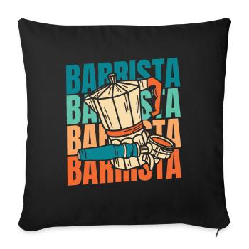 Café Barista - Housse de coussin décorative 45 x 45 cm - noir - Devant