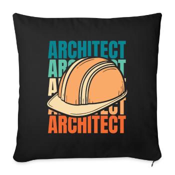 Architect Architecture - Sofa pillowcase 17,3'' x 17,3'' (45 x 45 cm) - black - Front