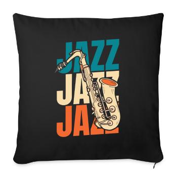 Jazz Music - Sofa pillowcase 17,3'' x 17,3'' (45 x 45 cm) - black - Front