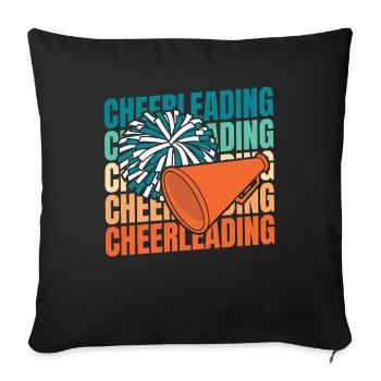 Cheerleader Cheerleading - Sofa pillowcase 17,3'' x 17,3'' (45 x 45 cm) - black - Front