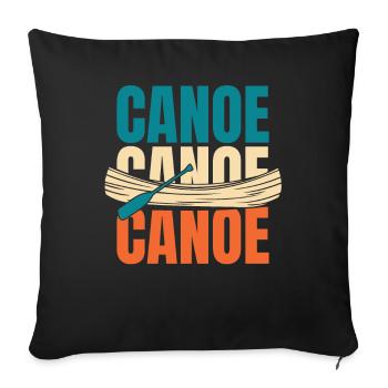 Canoë canoë - Housse de coussin décorative 45 x 45 cm - noir - Devant