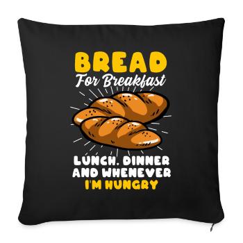 Machine à pain pour la cuisson du pain - Housse de coussin décorative 45 x 45 cm - noir - Devant