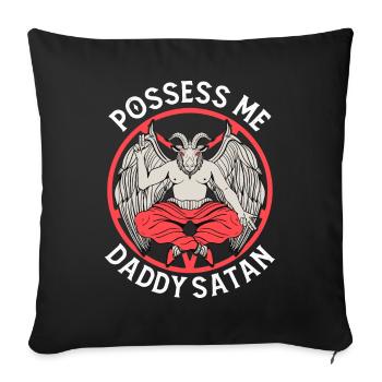 Satanism Satanic Atheist Baphomet Possess Me - Sofa pillowcase 17,3'' x 17,3'' (45 x 45 cm) - black - Front