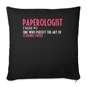 Scrapbooking Scrapbooker Paperologist Art of Pa - Sofa pillowcase 17,3'' x 17,3'' (45 x 45 cm) - black - Front