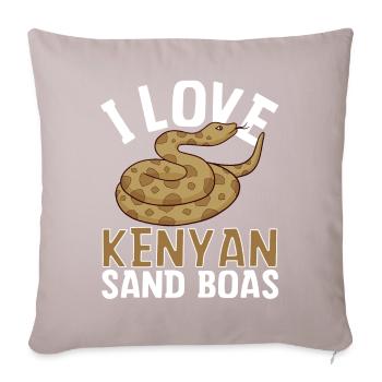I love Kenyan sand boas snake - Sofa pillowcase 17,3'' x 17,3'' (45 x 45 cm) - light taupe - Front