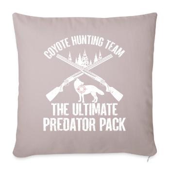 Coyote Hunting Team Der ultimative Raubtier-Rudelj - Sofakissenbezug 45 x 45 cm - helles Taupe - Vorne