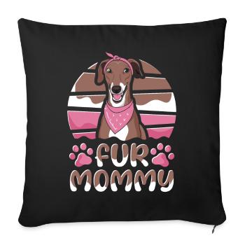 Greyhound Greyhound Mother Dog Mom For Mommy - Sofa pillowcase 17,3'' x 17,3'' (45 x 45 cm) - black - Front