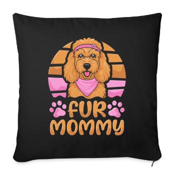 Golden Doodle Mom Dog Mom For Mommy - Sofa pillowcase 17,3'' x 17,3'' (45 x 45 cm) - black - Front