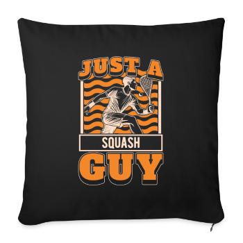 Squash Just A Squash Guy - Sofakissenbezug 45 x 45 cm - Schwarz - Vorne