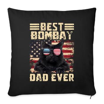 Bombay Papa - Housse de coussin décorative 45 x 45 cm - noir - Devant