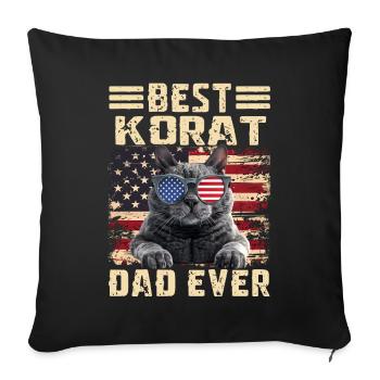 Korat Papa - Housse de coussin décorative 45 x 45 cm - noir - Devant