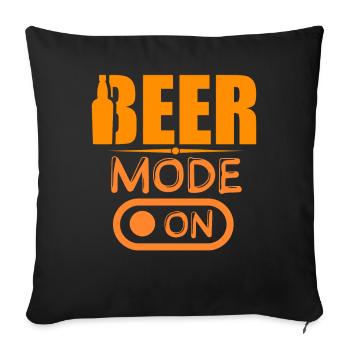 Mode bière sur Mode bière activé - Housse de coussin décorative 45 x 45 cm - noir - Devant