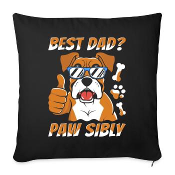 Boxer Dog German Boxer Father - Sofa pillowcase 17,3'' x 17,3'' (45 x 45 cm) - black - Front