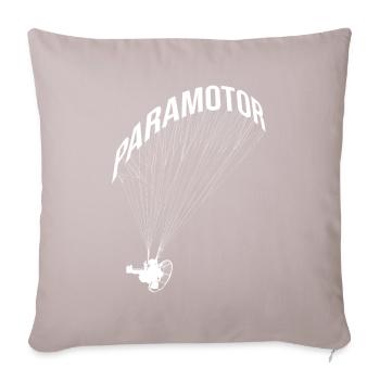 Paramoteur Parapente Paragleiten - Housse de coussin décorative 45 x 45 cm - taupe clair - Devant