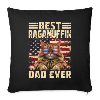 Papa Ragamuffin - Housse de coussin décorative 45 x 45 cm - noir - Devant