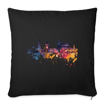 Lutherstadt Eisleben - Sofakissenbezug 45 x 45 cm - Schwarz - Vorne