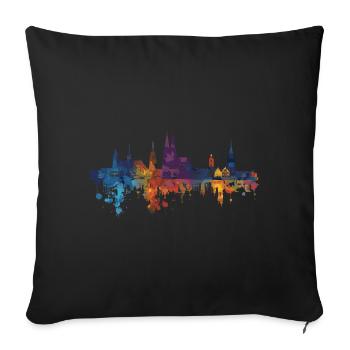 Mainz - Sofa pillowcase 17,3'' x 17,3'' (45 x 45 cm) - black - Front