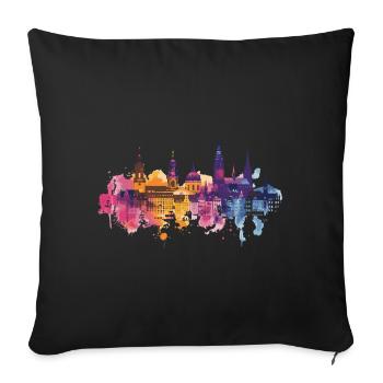 Mannheim - Sofa pillowcase 17,3'' x 17,3'' (45 x 45 cm) - black - Front