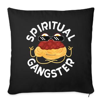 Fliegendes Spaghettimonster FSM - Sofakissenbezug 45 x 45 cm - Schwarz - Vorne